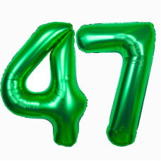 Uwpvowsr Green Number 47 Balloons 40 Foil Number Balloon 47Th Birthday Balloons Digit 47 Helium Big Balloons For Birthday Part