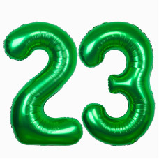 40 Inch Green Number 23 Balloon Number Green 23 Foil Mylar Jumbo Giant Big Large 23Th Balloons Birthday Party Anniversary Decora