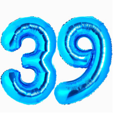 Uwpvowsr Blue Number 39 Balloons 40 Foil Number Balloon 39Th Birthday Balloons Digit 39 Helium Big Balloons For Birthday Party