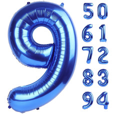 Navy Blue 9 Balloon Number Balloon 40 Inch Blue Party Decorations Giant Birthday Decorations For 9Th 19Th 29Th 90Th Number 9