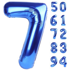 Navy Blue 7 Balloon Number Balloon 40 Inch Blue Party Decorations 7Th Balloon Number Blue Seven Birthday Decorations Number