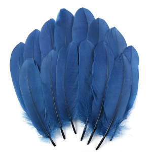 Tharaht 120Pcs Navy Goose Feathers Natural Bulk 68 Inch 1520Cm For Crafts Diy Cosplay Wedding Party Halloween Decoration Goose