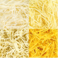 Whaline Yellow Grass Raffia Paper Easter Basket Grass Pastel Craft Shredded Tissue Raffia Gift Filler For Baskets Egg Stuffers E