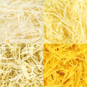 Whaline Yellow Grass Raffia Paper Easter Basket Grass Pastel Craft Shredded Tissue Raffia Gift Filler For Baskets Egg Stuffers E