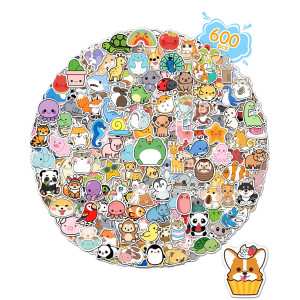 600 Pcs Cute Stickers For Kids Water Bottle Stickers Waterproof Vinyl Stickers For Students Scrapbook Laptop Classroom Teachers