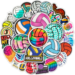 200Pcs Waterproof Volleyball Stickers Large Vinyl Volleyball Stickers For Water Bottles Volleyball Gifts For Teen Girls Team