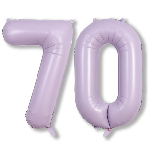 Pastel Purple Number 70 Birthday Balloons 40 Inch Large Light Purple Mylar Foil Number 7 0 Balloons For 70 Year Old Women La