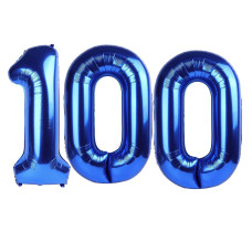 Navy Blue Number 100 Balloon 40 Inch 100 Number Balloon 100Th Navy Blue Birthday Decorations 100 Year Old Women Men Blue Part