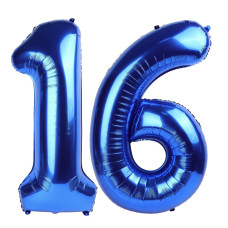 Navy Blue Number 16 Balloon 40 Inch 16 Number Balloon 16Th Navy Blue Birthday Decorations 16 Year Old Girls Boys Blue Party S