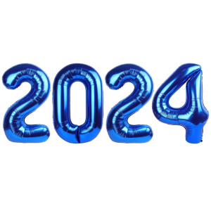 Navy Blue 2024 Balloon Number Balloon 40 Inch 2024 Balloon Number Birthday Decorations 2024 2024 Birthday Party Supplies Num