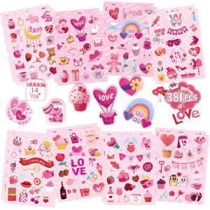 381Pcs Valentine Stickers For Kids Love Stickers Heart Stickers Valentines Day Craft Activities Party Favors Supplies Valentin