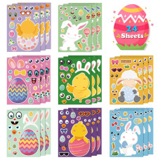 Ohome Easter Stickers Easter Basket Stuffers For Kids Diy Happy Easter Egg Bunny Sticker Easter Crafts Stickers Kids Easter