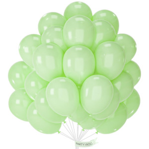 Partywoo Pastel Green Balloons 50 Pcs 12 Inch Pale Green Balloons Light Green Balloons For Balloon Garland Or Balloon Arch As