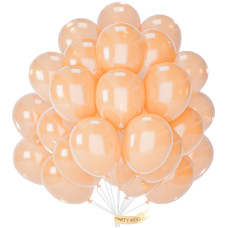 Partywoo Pearl Peach Balloons 50 Pcs 12 Inch Light Orange Balloons Pastel Orange Balloons For Balloon Garland Or Arch As Party