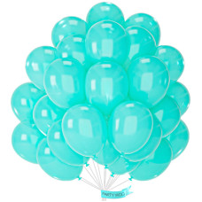 Partywoo Pearl Teal Balloons 50 Pcs 12 Inch Teal Balloons Teal Blue Balloons For Balloon Garland Or Balloon Arch As Party Deco