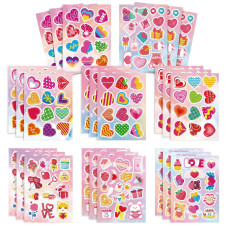 24 Sheets Valentines Day Stickers For Water Bottles Heart Stickers For Kids Valentines Day Gifts For Her Valentines Day Schoo