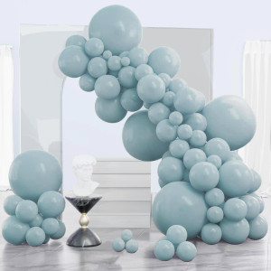 Partywoo Pale Aqua Balloons 120 Pcs Boho Blue Balloons Different Sizes Pack Of 18 Inch 12 Inch 10 Inch 5 Inch Pale Blue Balloon