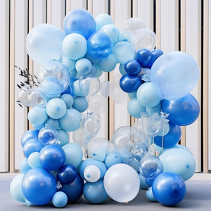 Partywoo Blue Balloons 140 Pcs Shades Of Blue Balloons Different Sizes Pack Of 18 Inch 12 Inch 10 Inch 5 Inch For Balloon Garla