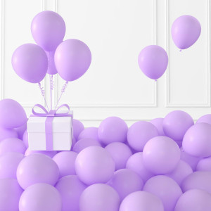 Kalor Pastel Purple Balloons 100 Pcs 5 Inch Mini Matte Latex Balloons For Balloon Garland Arch Birthday Decoration Wedding Par