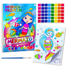 Junqiu Water Color Paint Sets For Kids Watercolor Painting Coloring Books For Toddlers Paint With Water Books For Kids Ages 4