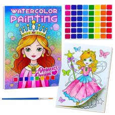 Junqiu Water Color Paint Sets For Kids Watercolor Painting Coloring Books For Toddlers Paint With Water Books For Kids Ages 4