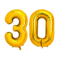 Pigetale 40 Inch Large 30 Balloon Numbers Gold Big Giant Jumbo Number 30 Foil Mylar Balloons For Women Men 30Th Birthday Party S