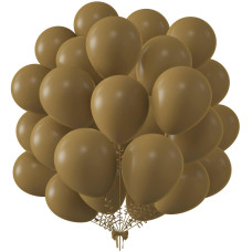 Kalor 12 Inch Retro Khaki Balloons 50 Pcs Latex Helium Balloons For Kids Birthday Party Baby Shower Wedding Graduate Party