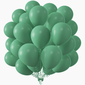 Kalor 12 Inch Retro Bean Green Balloons 50 Pcs Latex Helium Balloons For Kids Birthday Party Baby Shower Wedding Graduate P