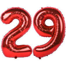 40 In Red Number Balloons Helium Foil Mylar Balloon Birthday Party Banquet Decoration Digital 29