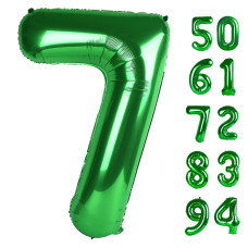 Green 7 Balloon Number Balloons 40 Inch 7Th Birthday Decorations For Kids Girls Boys Green Party Decoration For Women Men Nu