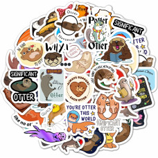 100Pcs Sea And River Otter Stickers For Laptop And Water Bottle Otter Gifts Otter Otter Keychain Otter Plush Cute Otter St