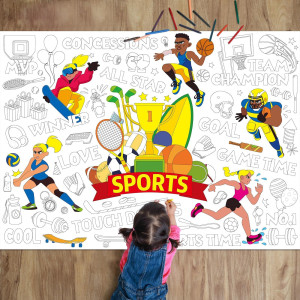 Sports Games Coloring Poster For Kids Olympic International Sports Coloring Poster Giant Football Allstar Games Coloring Tablec