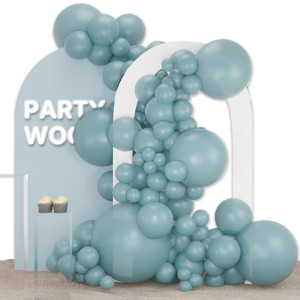 Partywoo Pale Aqua Balloons 127 Pcs Boho Blue Balloons Different Sizes Pack Of 36 Inch 18 Inch 12 Inch 10 Inch 5 Inch Pale Blue