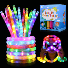 Gigilli 12 Pack Glow Sticks Party Favors For Kids 812 48 Light Up Toys Pop Tubes Bulk Glow Necklaces Bracelets Birthday Good