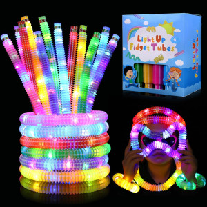 Gigilli 12 Pack Glow Sticks Party Favors For Kids 812 48 Light Up Toys Pop Tubes Bulk Glow Necklaces Bracelets Birthday Good