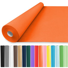 Vanhench 48 X 2400 200 Orange Wrapping Paper Roll Solid Color Art Kraft Craft Paper Roll Halloween Wrapping Paper Roll