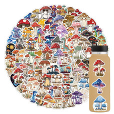 102Pcs Aesthetic Mushroom Stickers For Water Bottle Mushroom Decor Gifts For Women Girl Unique Designed Vinyl Waterproof Stick