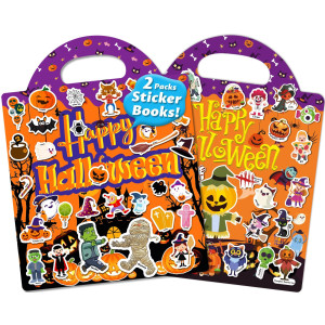 Walenced Halloween Reusable Sticker Book For Toddlers 24 Years 2 Sets Halloween Stickers For Kids Toddler Sticker Book Ages 1