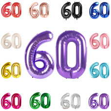 60 Balloon Number Purple Number 60Th Birthday Balloons 40 Inch 60 Years Old Purple Birthday Decorations For Men Women 60Th An