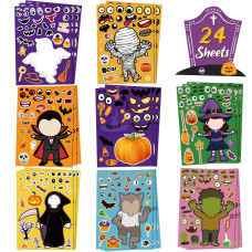 Ohome Halloween Stickers For Kids Halloween Party Favors Diy Halloween Crafts Stickers Halloween Games Kids Halloween To