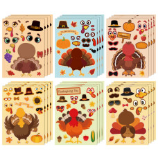 Ohome Thanksgiving Stickers Thanksgiving Crafts For Kids Diy Turkey Stickers Kids Thanksgiving Games Gifts Activities Party