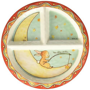 Baby Cie Rever D'Etre Une Star 'Wish On A Star' Round Textured Sectioned Plate, Multicolor
