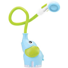 Yookidoo Baby Bath Shower Head Elephant Water Pump And Trunk Spout Rinser For Newborn Babies In Tub Or Sink