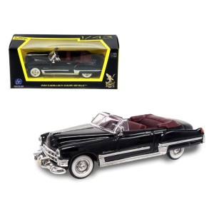 1949 cadillac coupe DeVille convertible Black 143 Diecast Model car by Road Signature