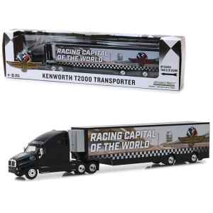 Kenworth T2000 Transporter Indianapolis Motor Speedway Wheel & Wings & Flag Hobby Exclusive 164 Diecast Model by greenlight