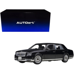Toyota century with curtains RHD (Right Hand Drive) Black Special Edition 118 Model car by Autoart