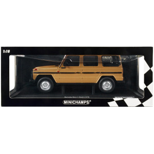 1980 Mercedes-Benz g-Model (LWB) Beige with Black Stripes Limited Edition to 504 pieces Worldwide 118 Diecast Model car by Minichamps