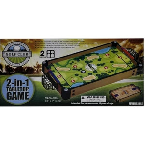 2-in-1 Desktop & Travel Table Board game with golf & Basketball