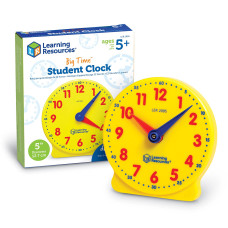 Learning Resources Big Time Student Clock Teaching Demonstration Clock Develops Time And Early Math Skills Ages 5 Clock F