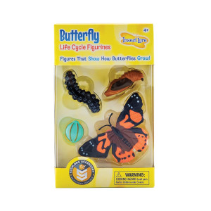 Insect Lore Butterfly Learning Toy 4 Piece Set Shows Metamorphasis Of A Butterfly